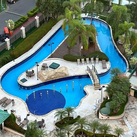 Flat Com Vista Panoramica -15- Na Barra Da Tijuca - Estacionamento Gratuito - Frigobar - Ar Condicionado - Piscina - Academia - Balsa Para Praia Gratis - Varanda - Vista Parcial Mar E Lagoa Rio de Janeiro Esterno foto