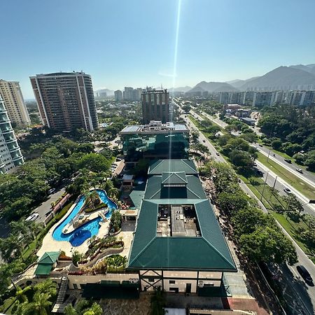 Flat Com Vista Panoramica -15- Na Barra Da Tijuca - Estacionamento Gratuito - Frigobar - Ar Condicionado - Piscina - Academia - Balsa Para Praia Gratis - Varanda - Vista Parcial Mar E Lagoa Rio de Janeiro Esterno foto